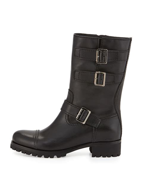 prada fabric biker boots|prada boots for women.